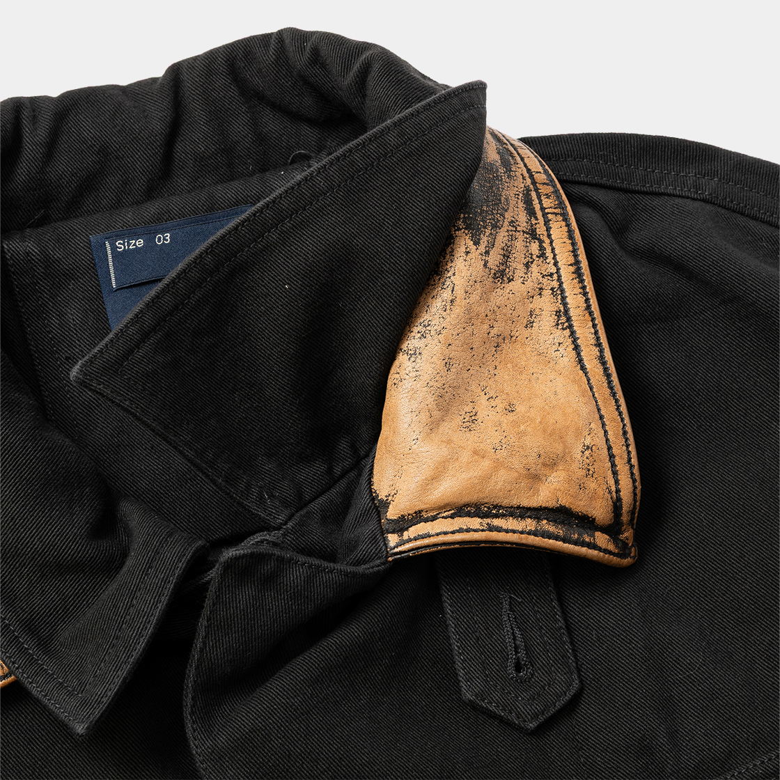 Temporal Fold Fireman Coat /OFF BLACK