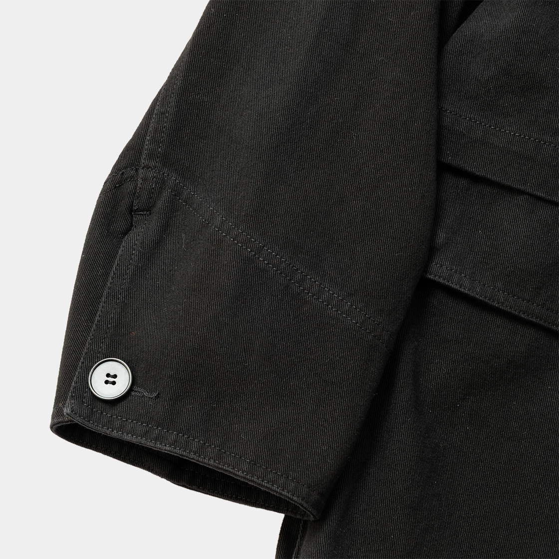 Temporal Fold Fireman Coat /OFF BLACK
