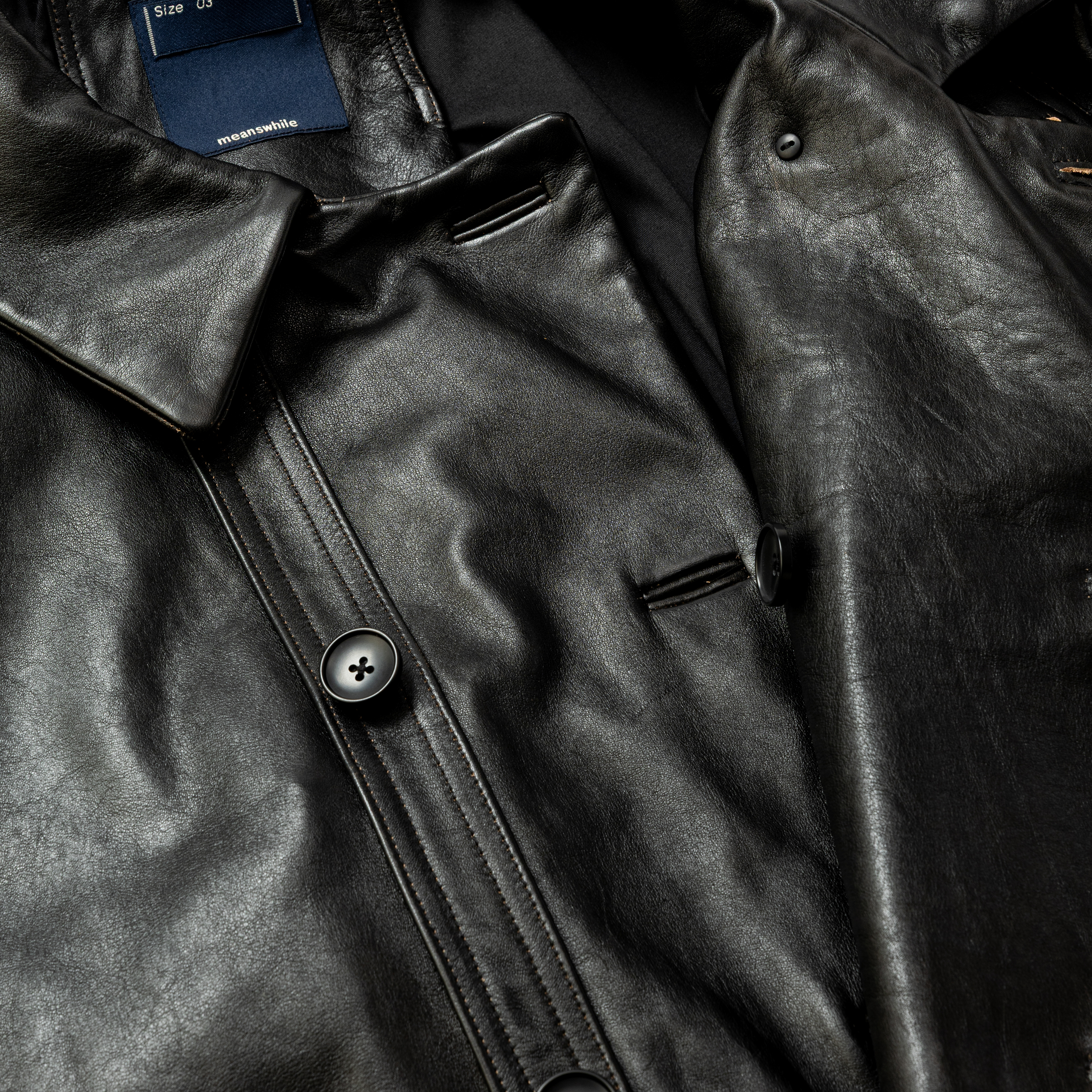 Anonymous Leather Work JKT /OFF BLACK