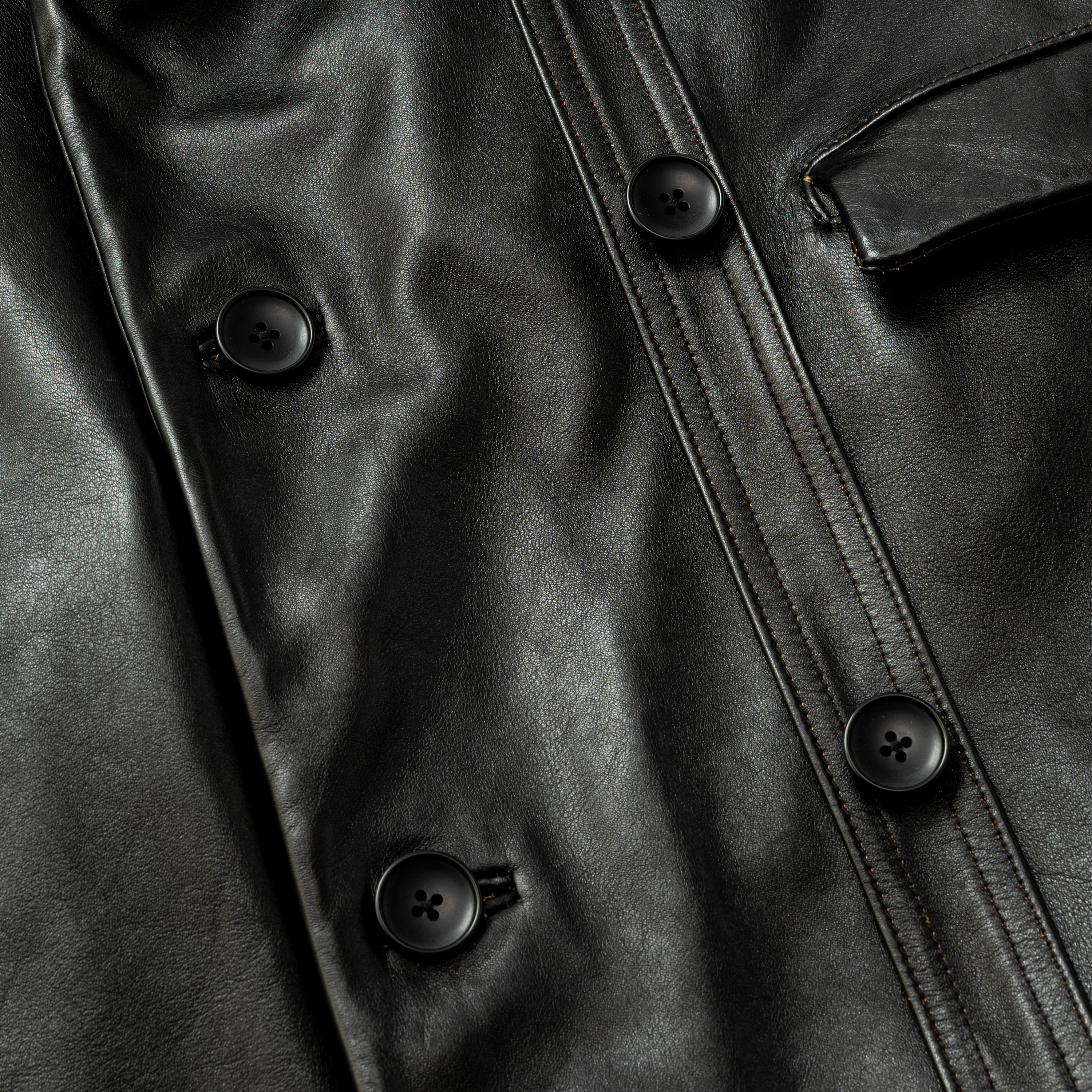 Anonymous Leather Work JKT /OFF BLACK