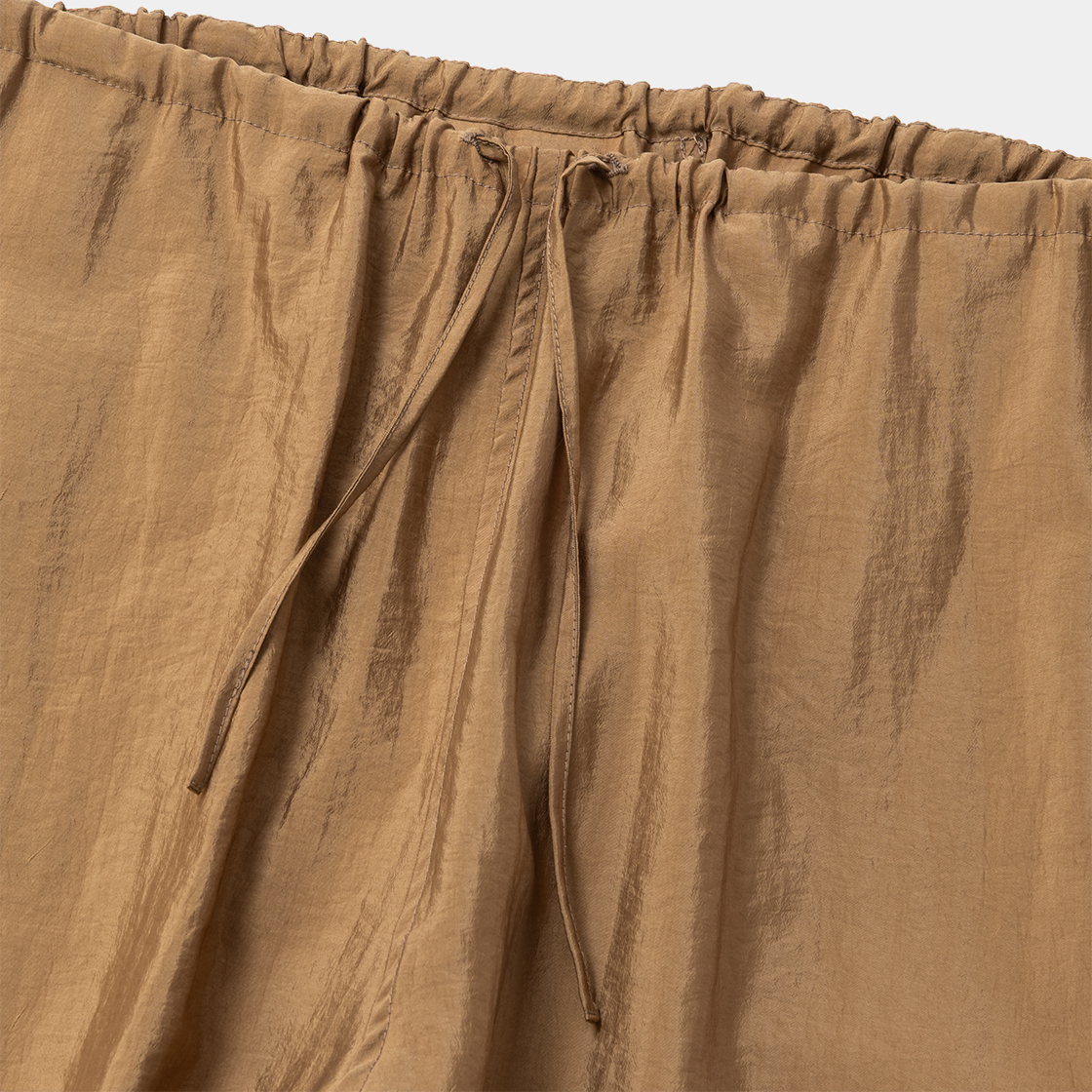 Waft Nylon Easy Slacks /BROWN