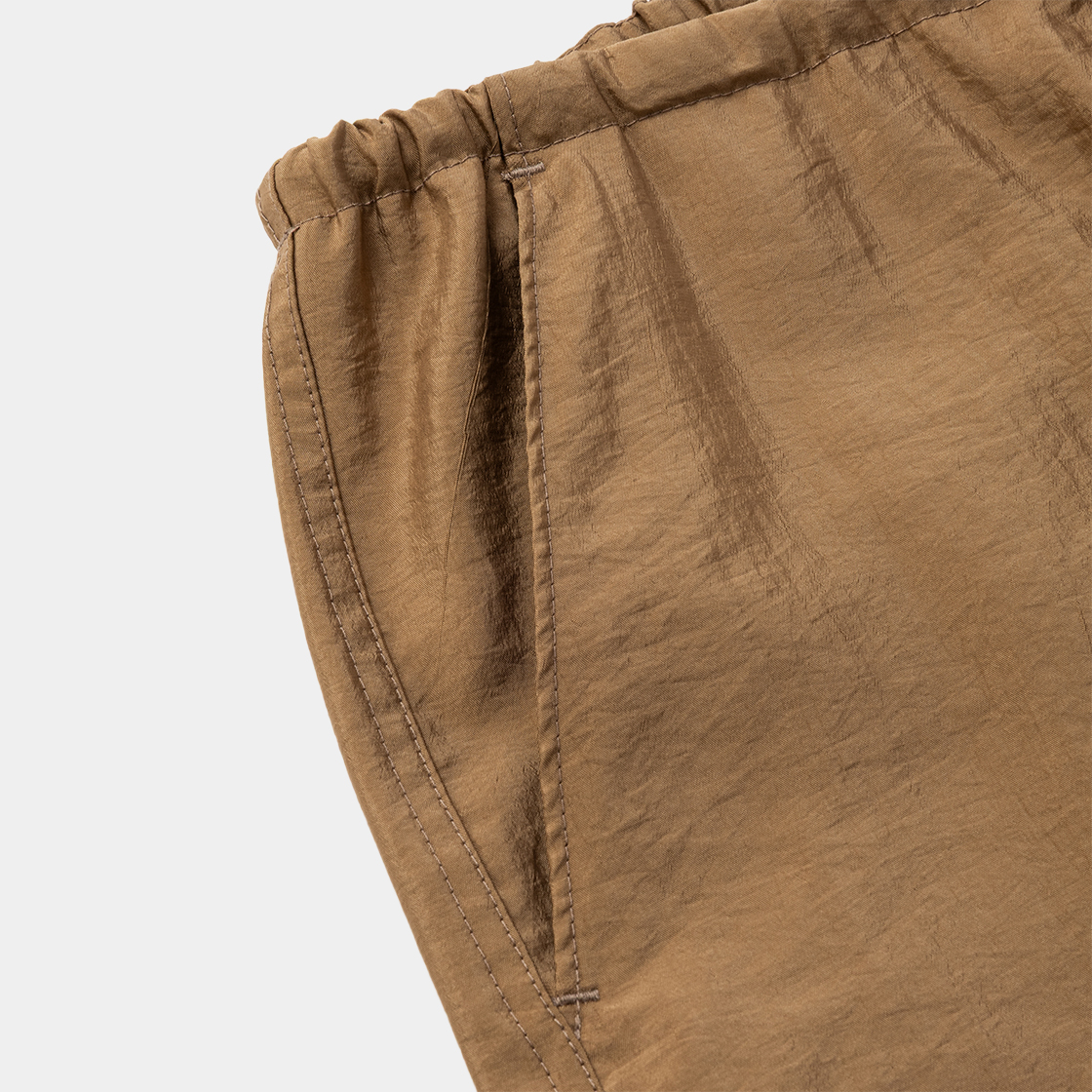 Waft Nylon Easy Slacks /BROWN