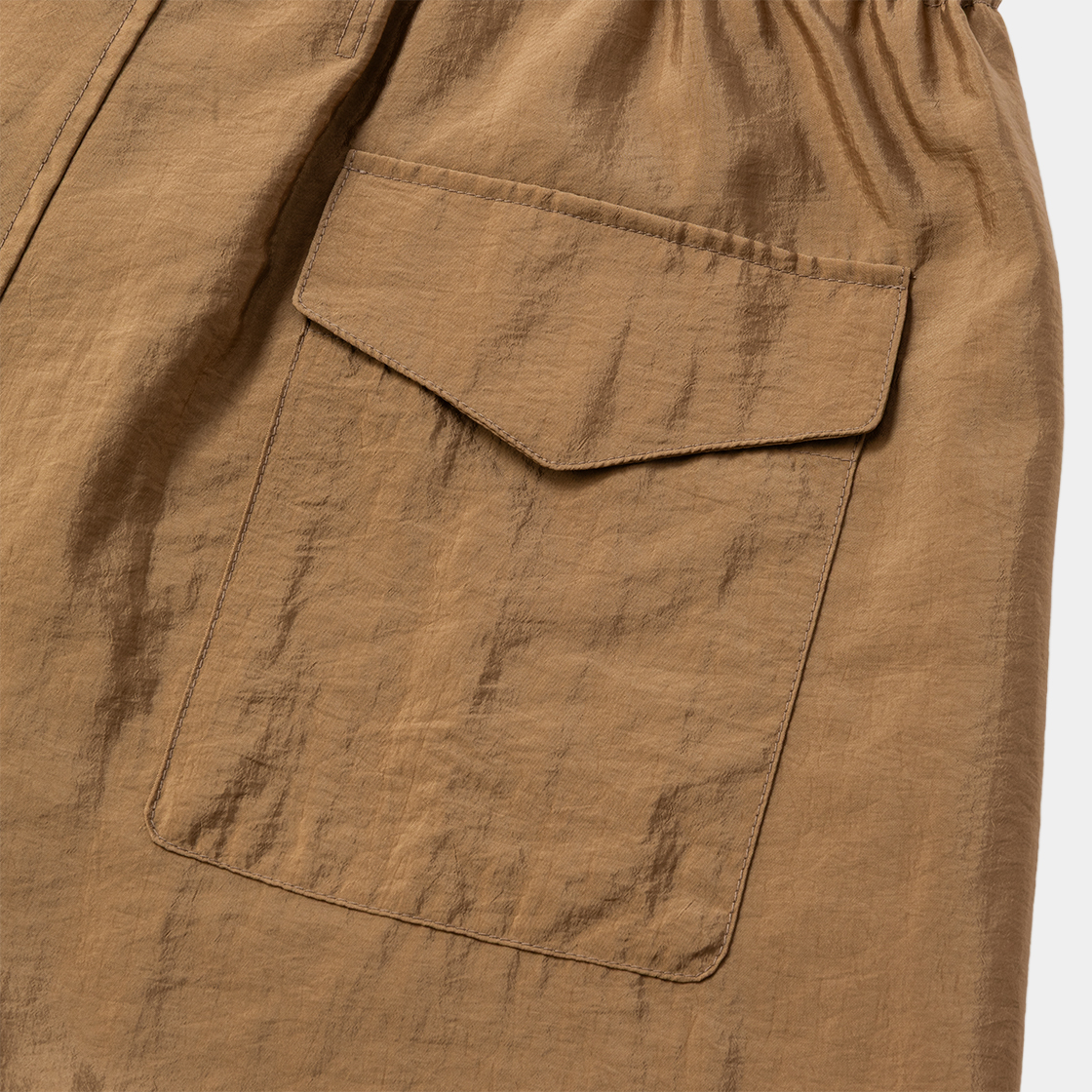 Waft Nylon Easy Slacks /BROWN