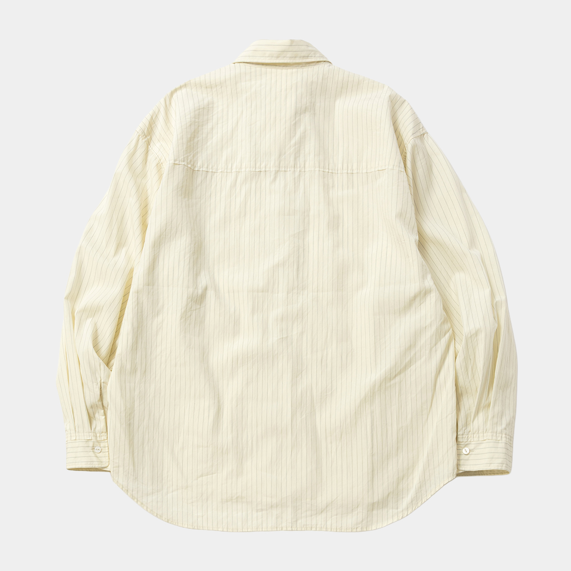 Imperial Poplin Side Slit L/S SH /NATURAL STRIPE