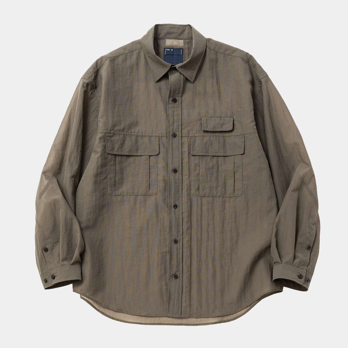 Paper Nylon Luggage Shirts / KHAKI