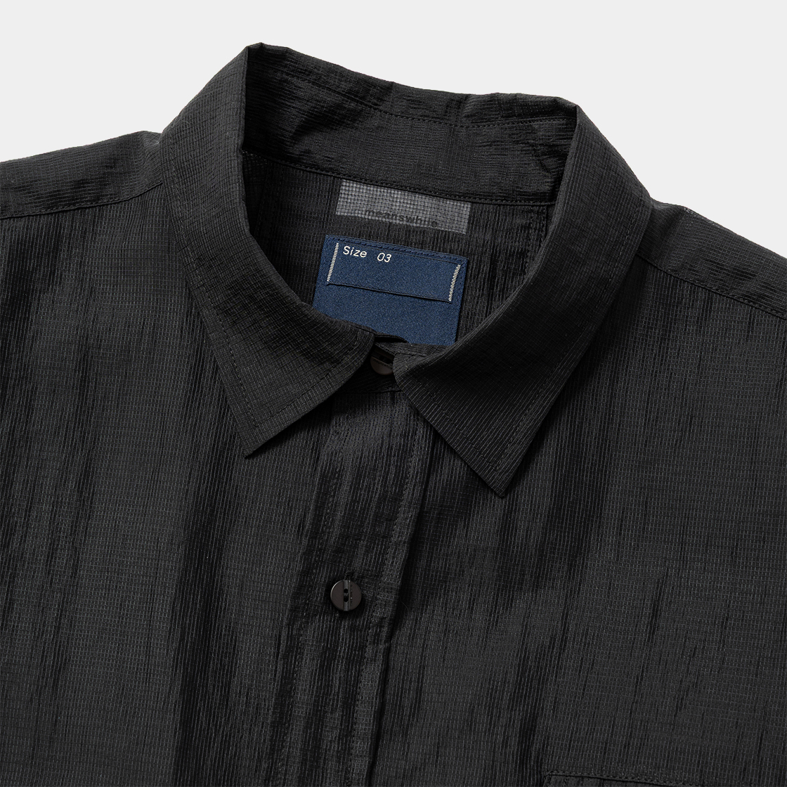 Paper Nylon Luggage Shirt /OFF BLACK