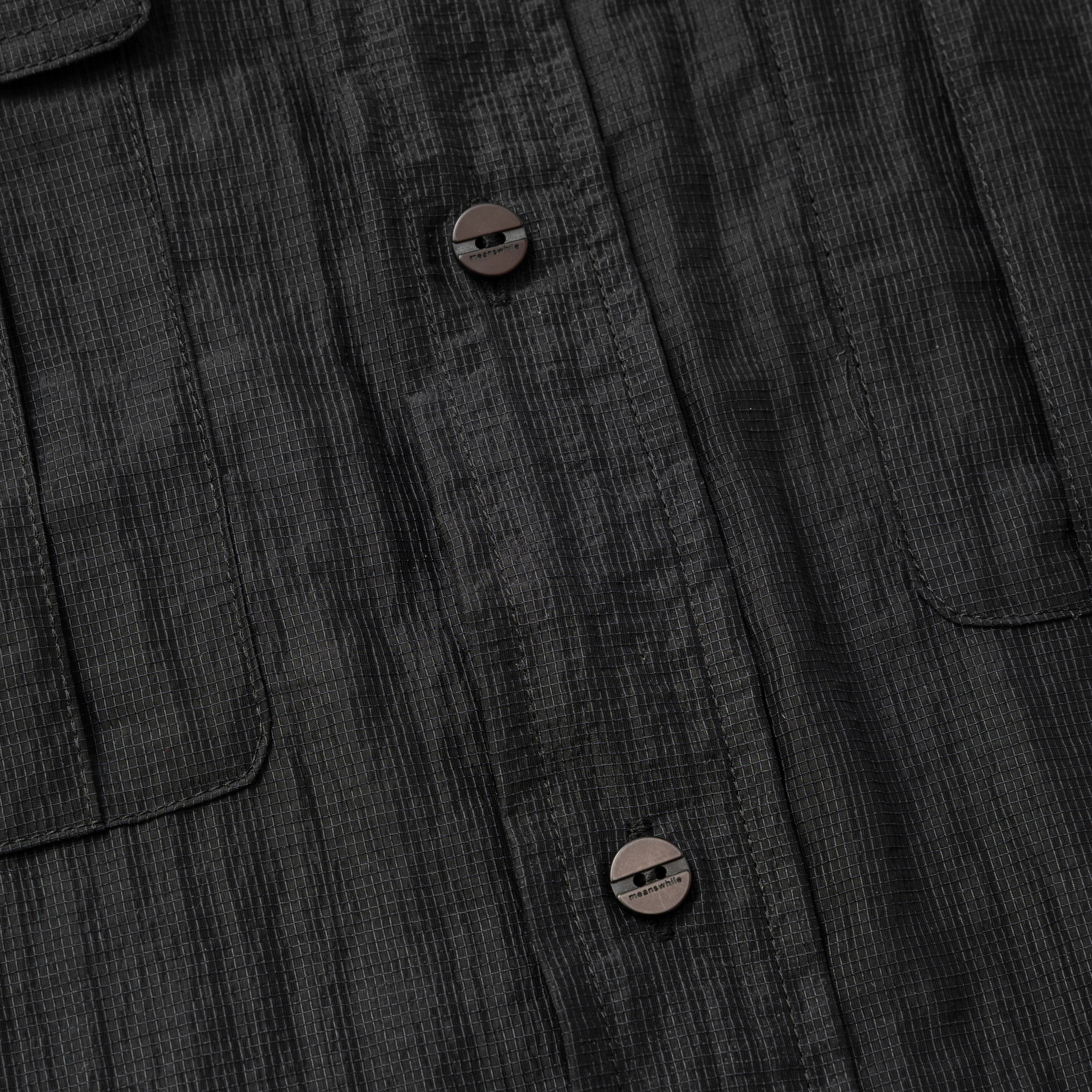 Paper Nylon Luggage Shirt /OFF BLACK