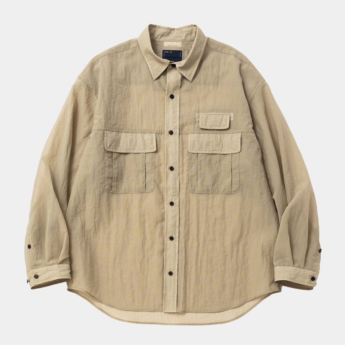 Paper Nylon Luggage Shirts /BEIGE