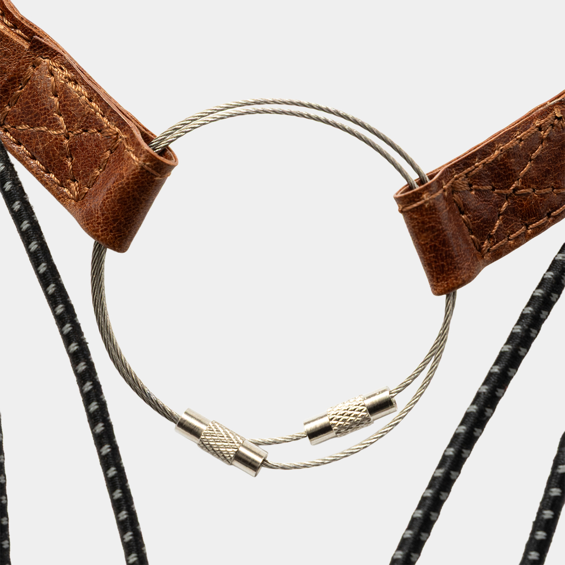 Bungee Leather Neck Strap /BROWN