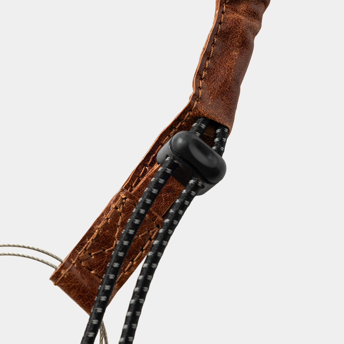 Bungee Leather Neck Strap /BROWN