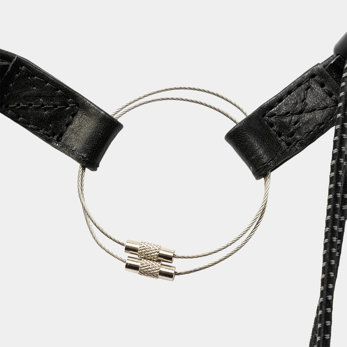 Bungee Leather Neck Strap /OFF BLACK