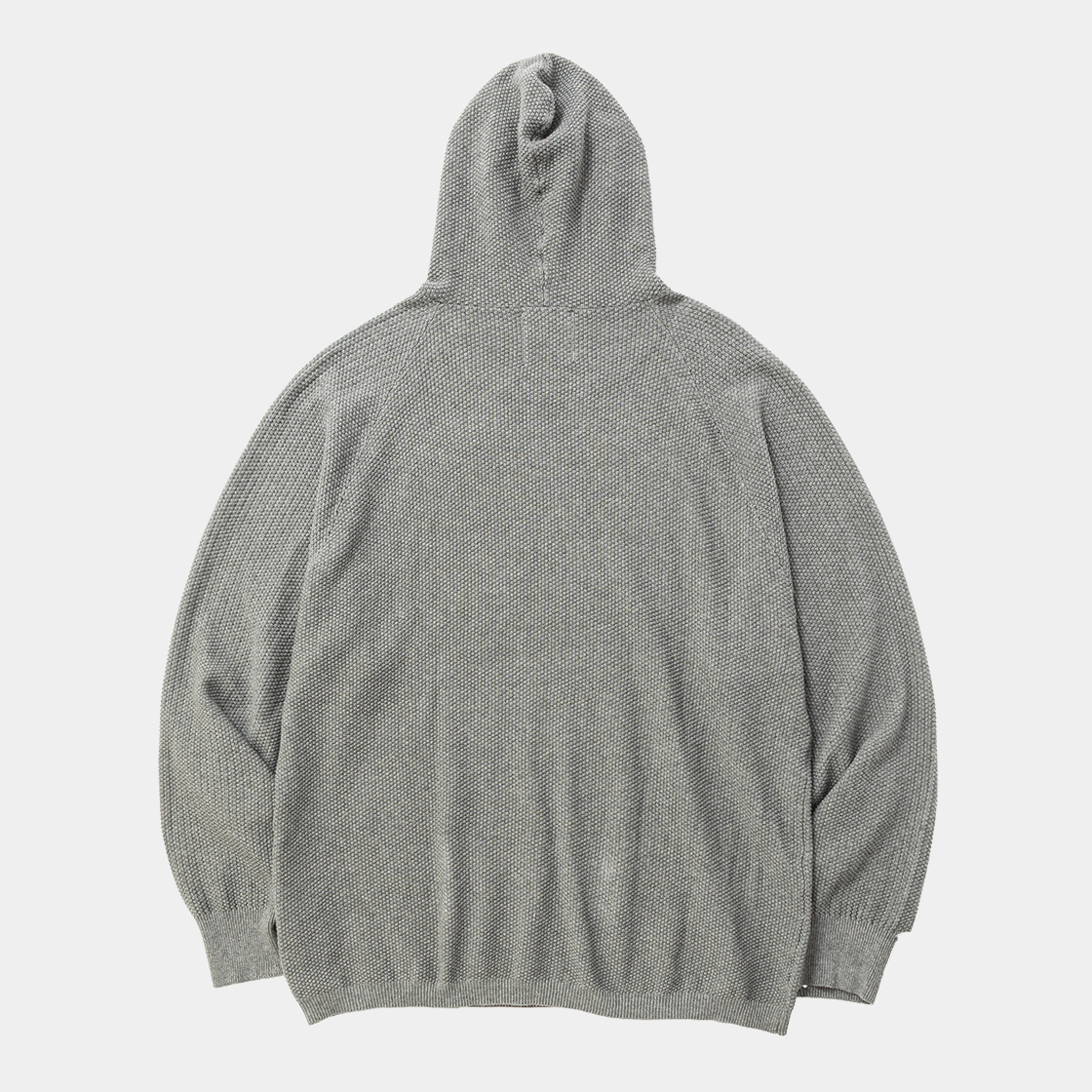 Cotton Cupra Knit Balaclava Hoodie  /CHARCOAL