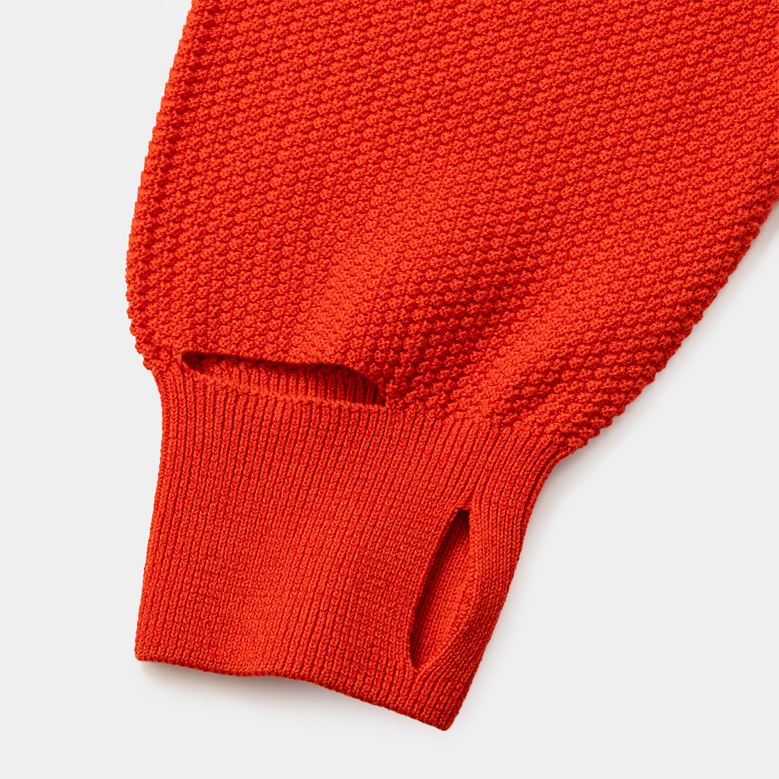 Cotton Cupra Knit Balaclava Hoodie/RED