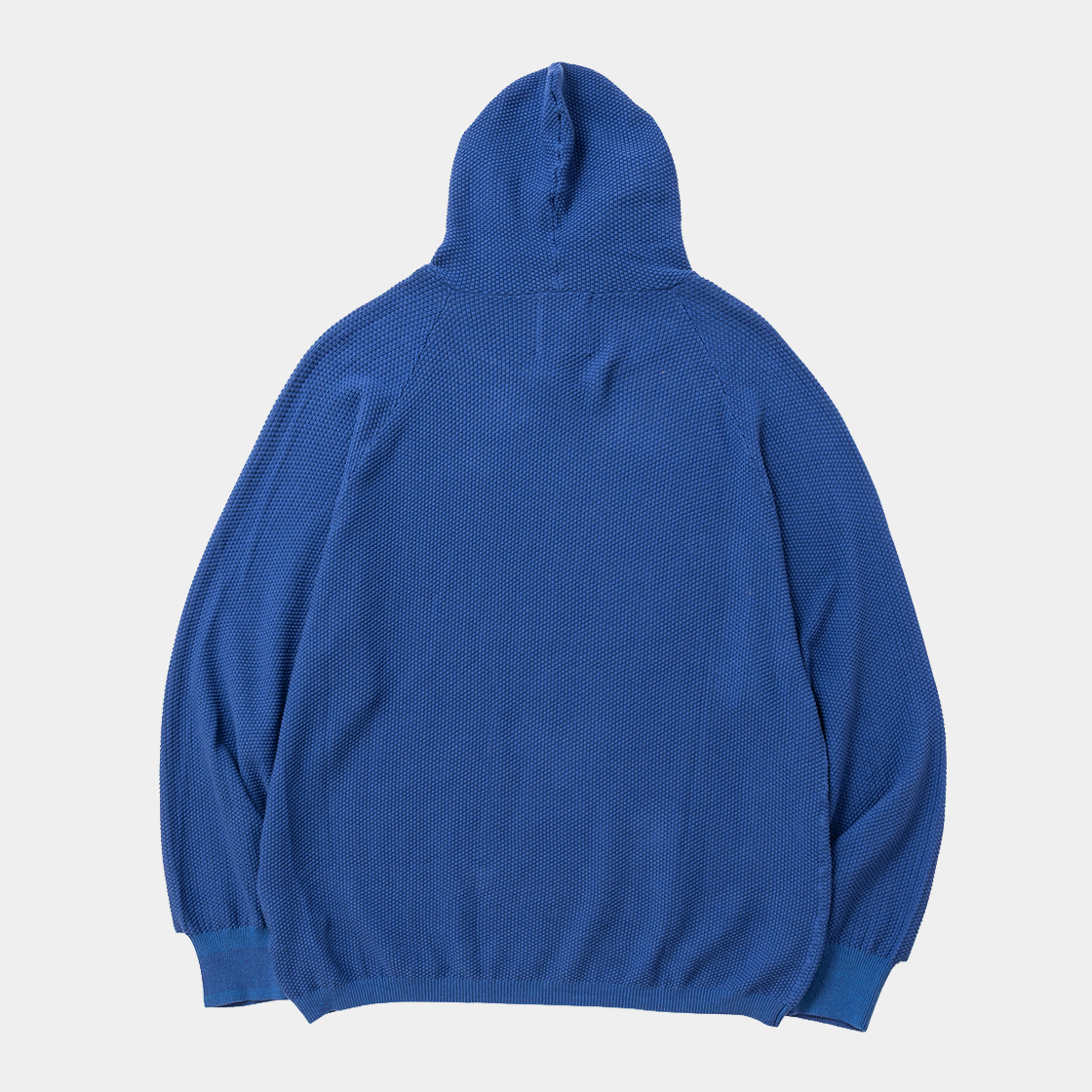 Cotton Cupra Knit Balaclava Hoodie /BLUE