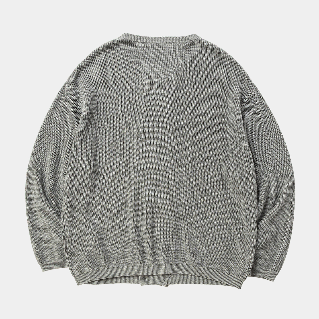 Cotton Cupra Knit Cardigan /CHARCOAL