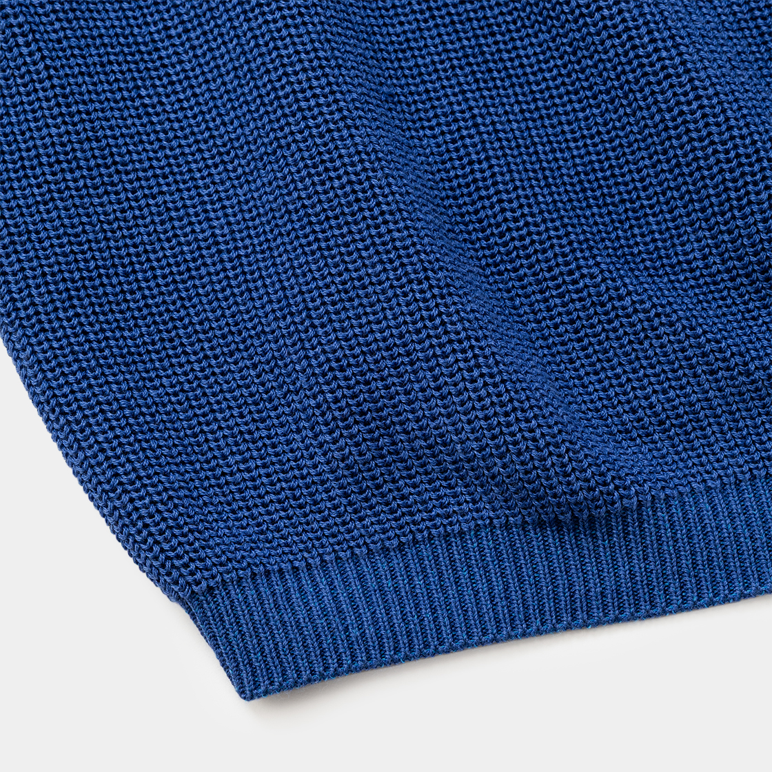 Cotton Cupra Knit Cardigan  /BLUE