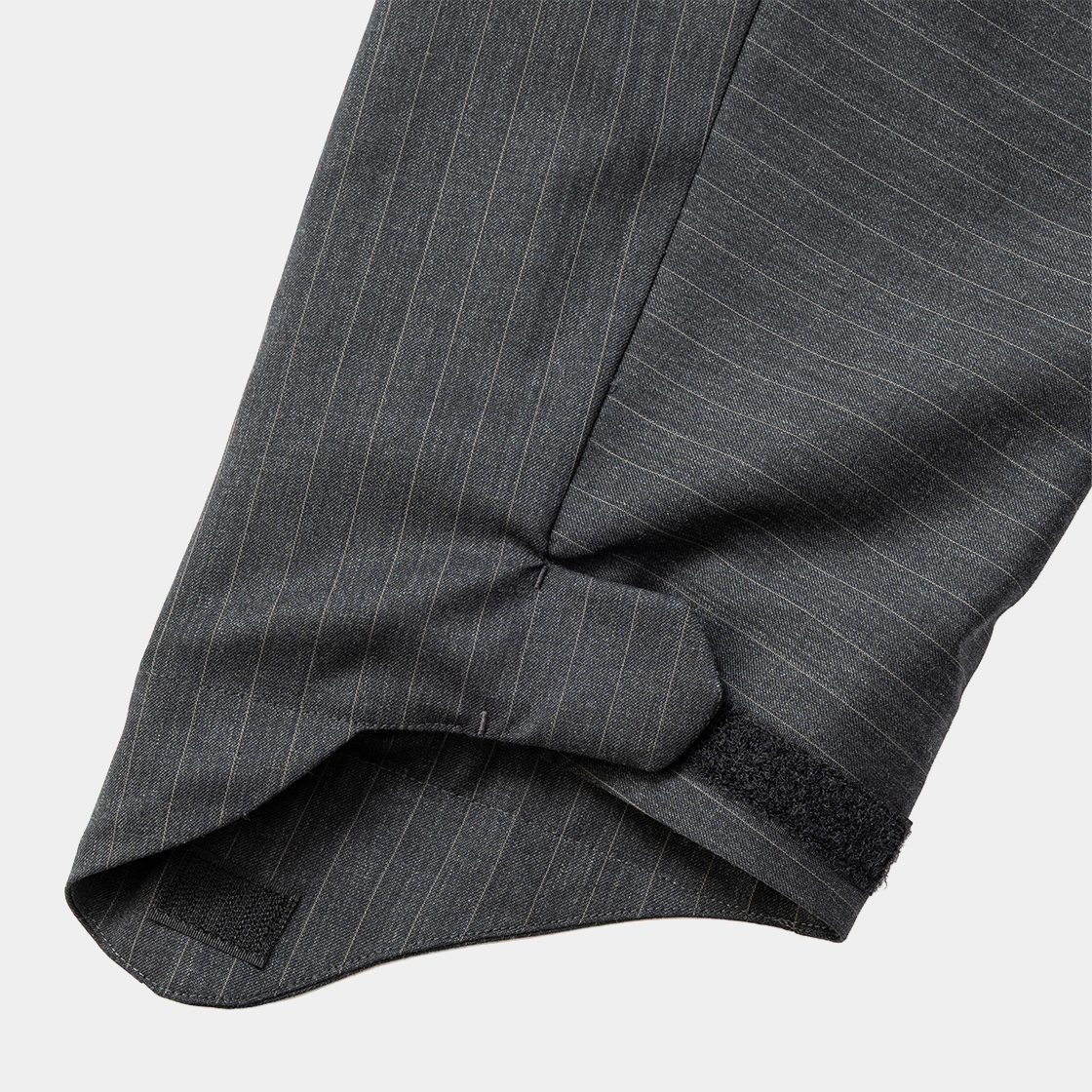 Merino Wool Stand Collar Blouson /GREY STRIPE