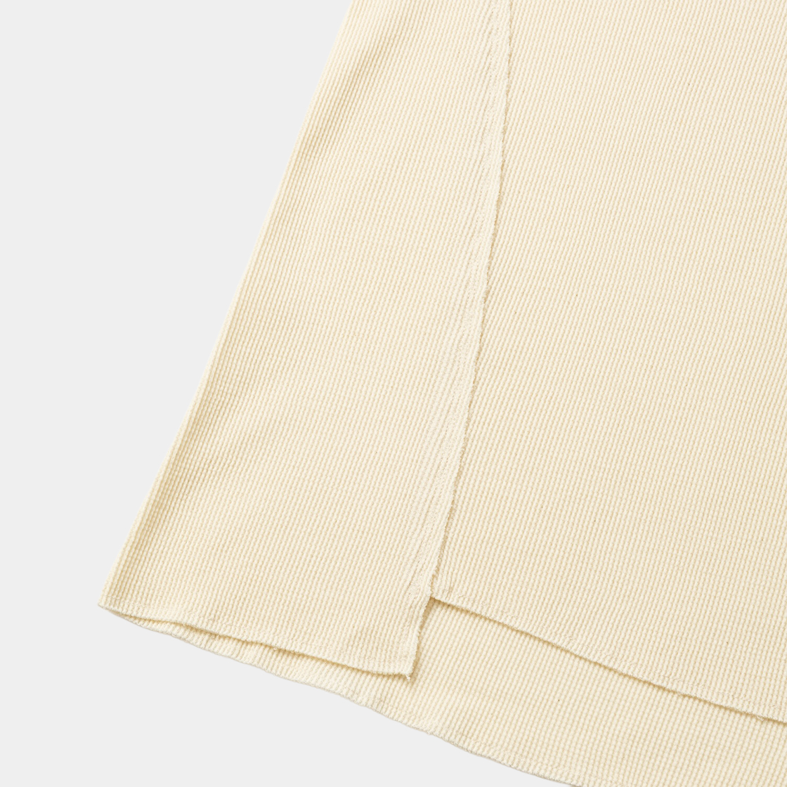 Cotton Wool Thermal shirt  /NATURAL