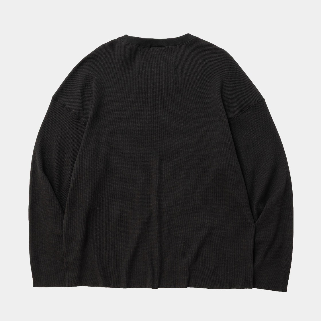 Cotton Wool Thermal shirt /OFF BLACK