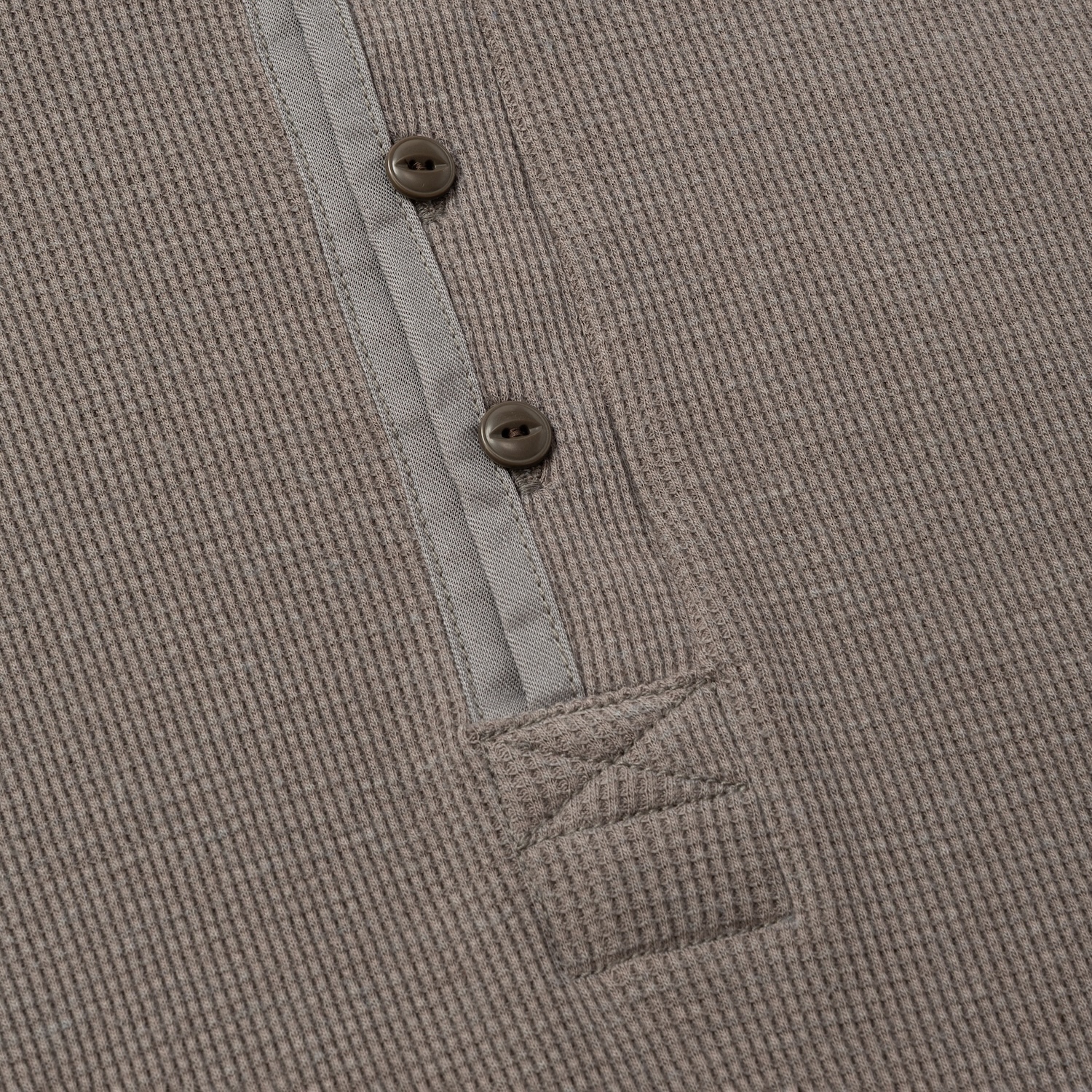 Cotton Wool Thermal Henley /GREY