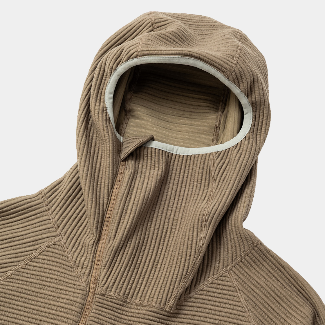 Uneven Anonymous Balaclava Hoodie /BEIGE