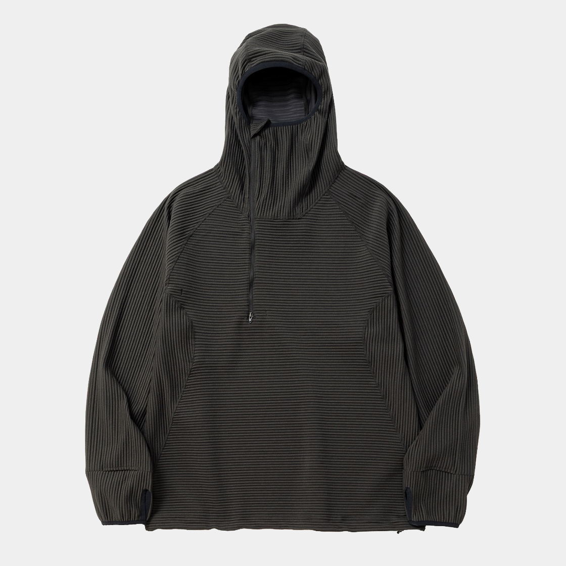 Uneven Anonymous Balaclava Hoodie /OFF BLACK