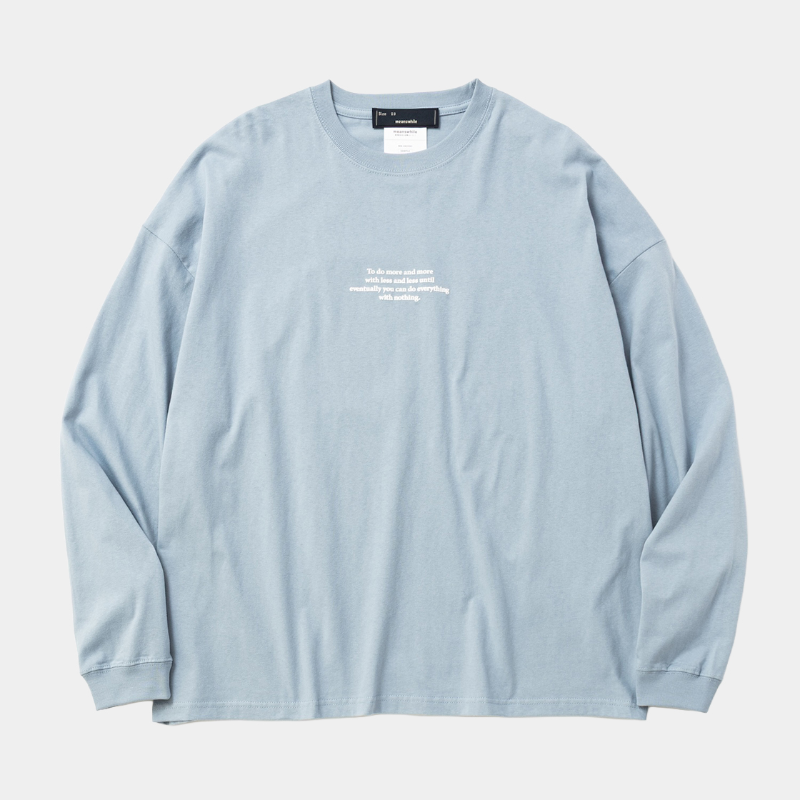 Typography L/S Tee /ACID BLUE