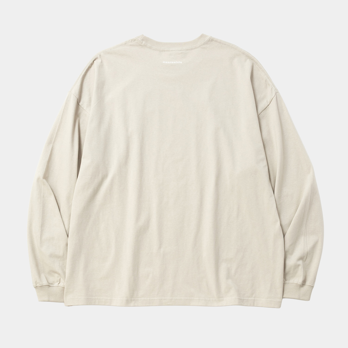 Typography L/S Tee /FROST GREY