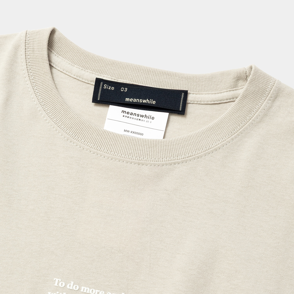 Typography L/S Tee /FROST GREY