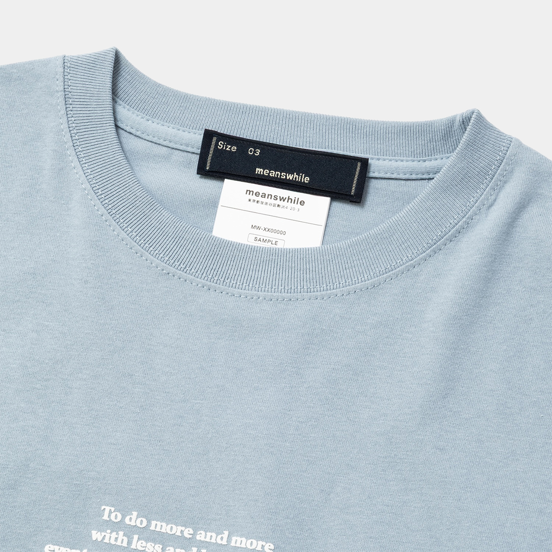 Typography L/S Tee /ACID BLUE