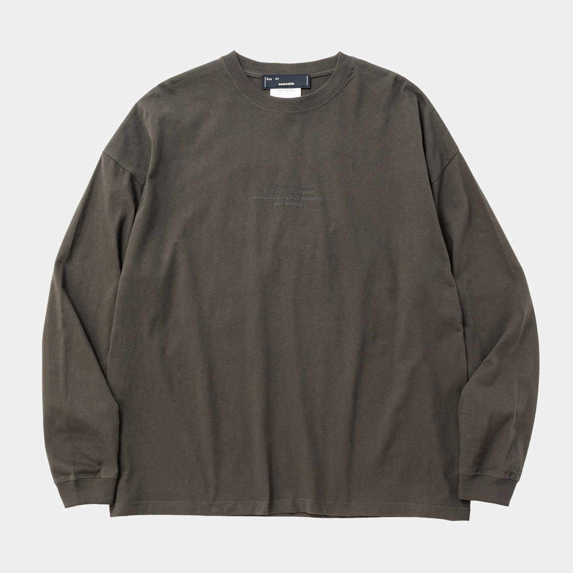 Typography L/S Tee /SUMI