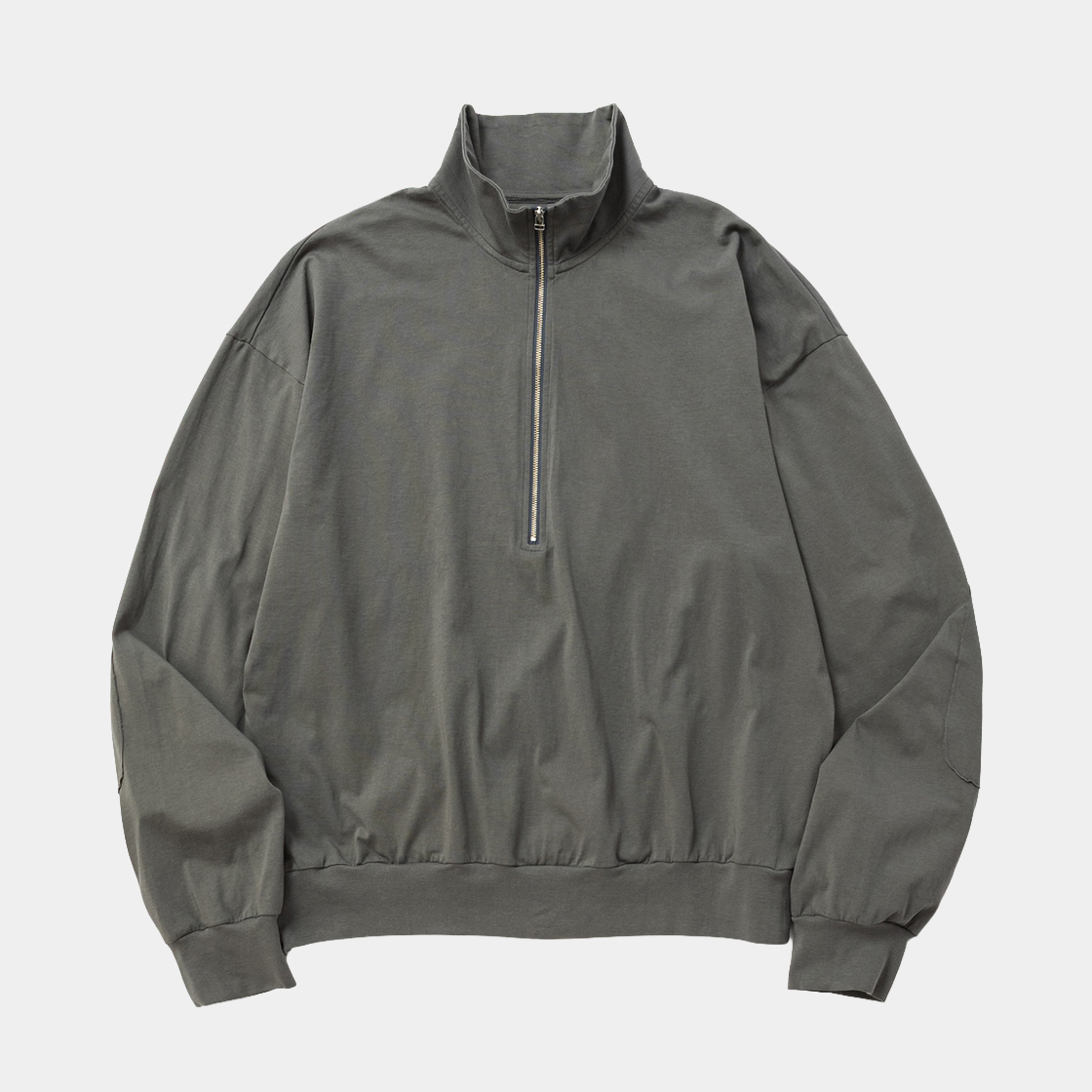 Half-zip Stand Collar L/S /KHAKI