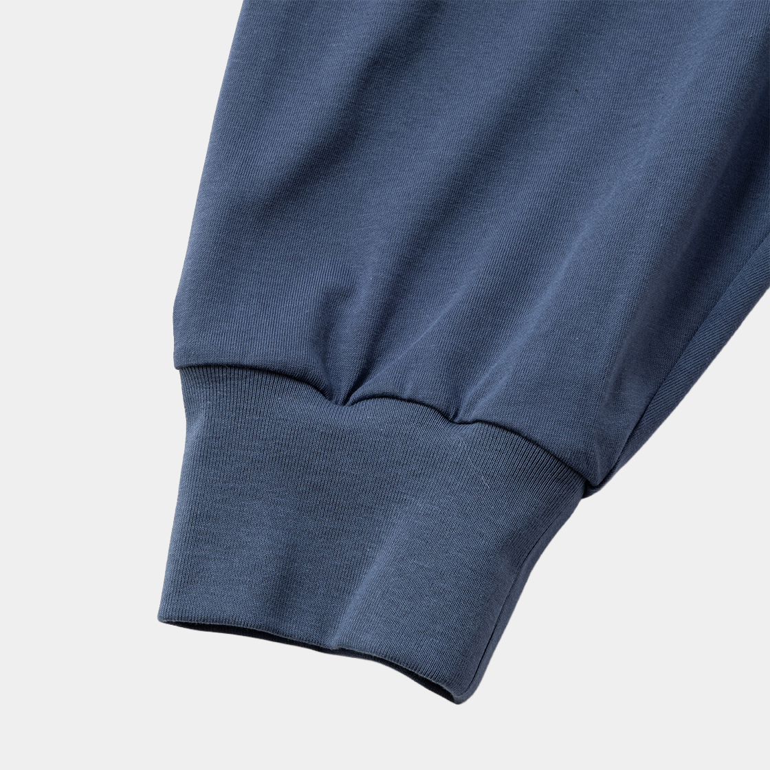 Half-zip Stand Collar L/S /BLUE GREY