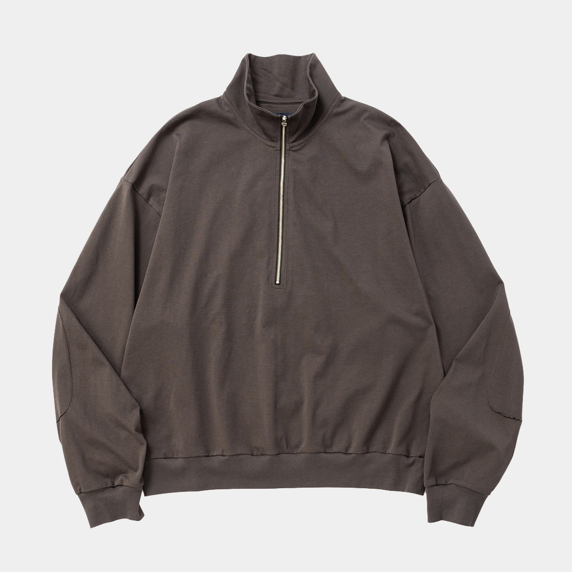Half-zip Stand Collar L/S /CHARCOAL