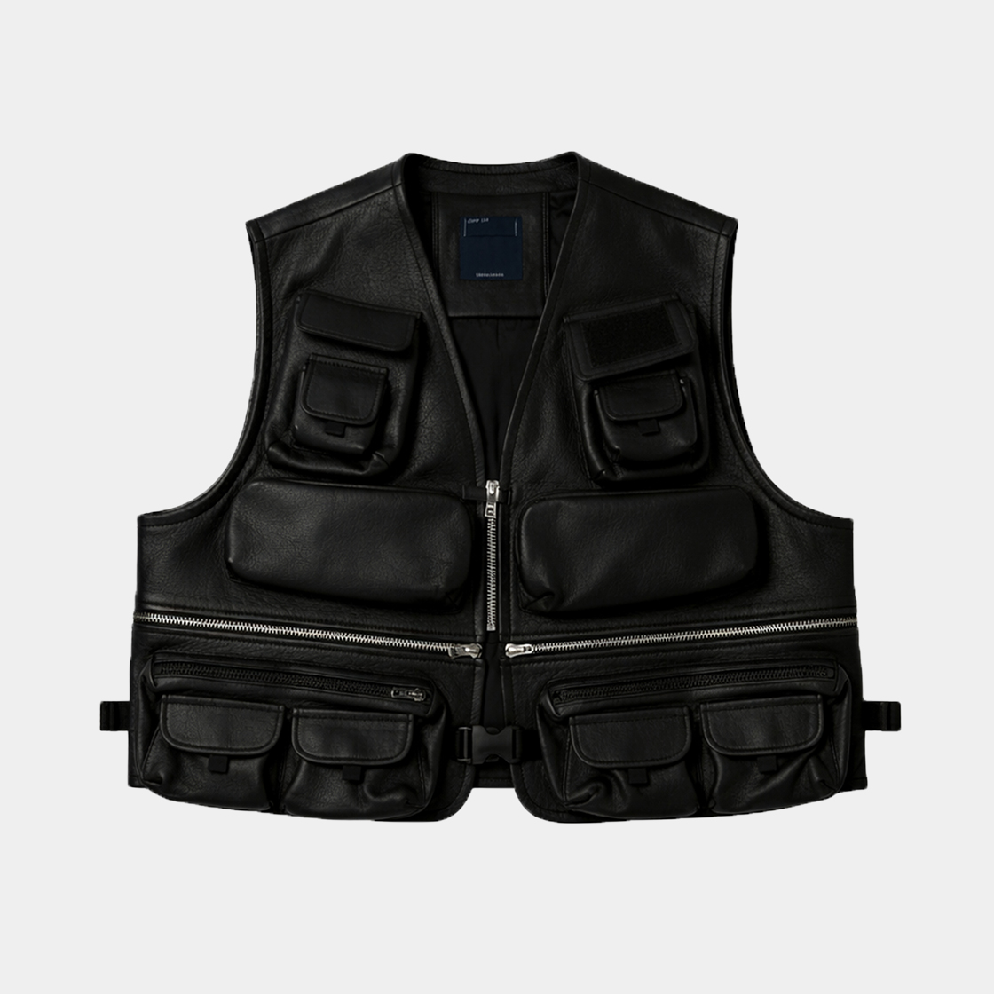 SHIRONAMESHI Leather Luggage Vest /KURO