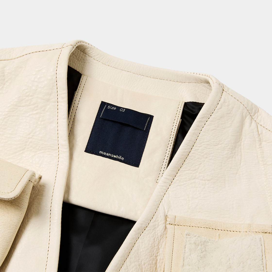 SHIRONAMESHI Leather Luggage Vest /SHIRO