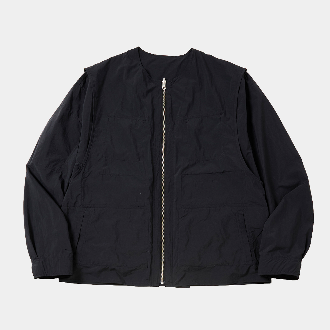 Weathering Nylon Reversible 4Way JKT /OFF BLACK