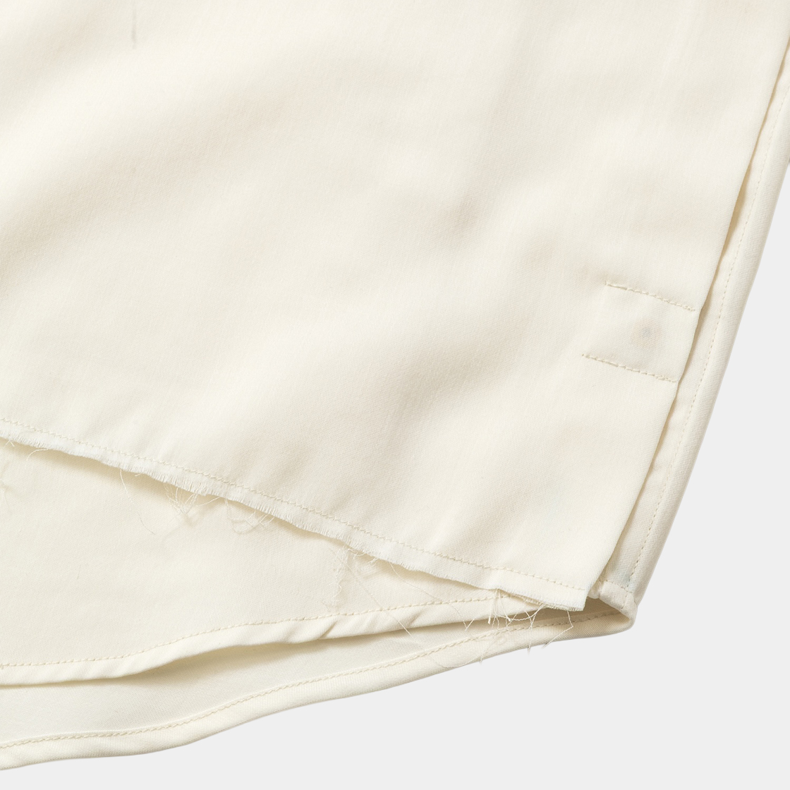 Cotton Wool Side Slit L/S SH /OFF WHITE