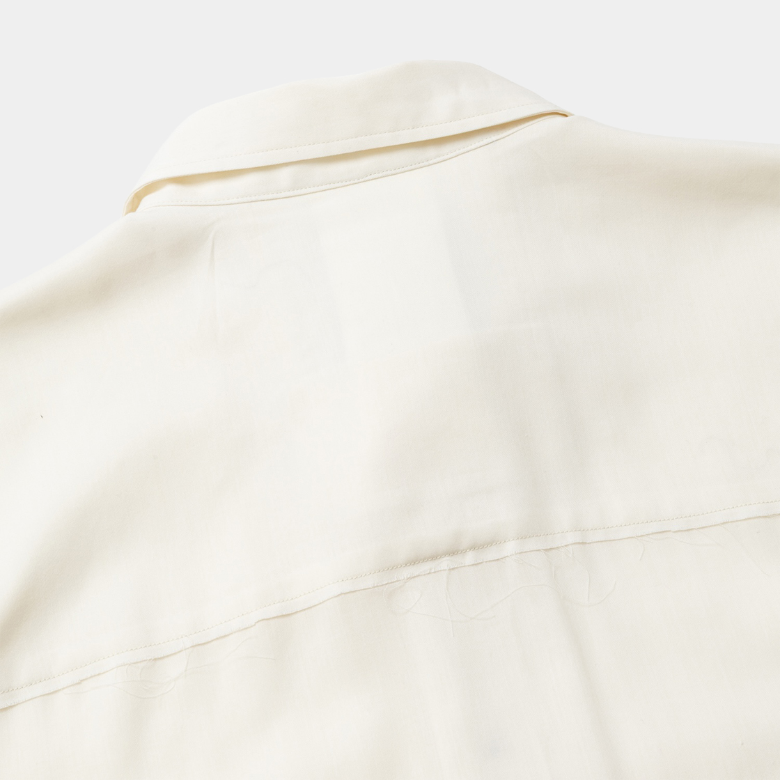 Cotton Wool Side Slit L/S SH /OFF WHITE
