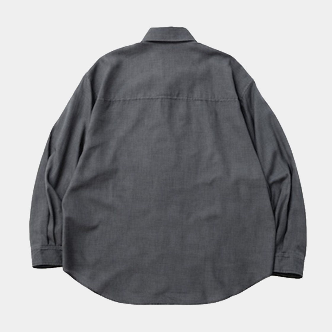 Cotton Wool Side Slit L/S SH /GREY
