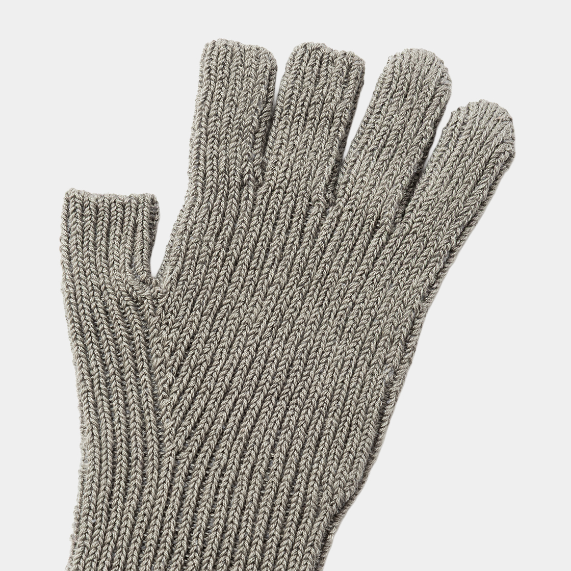 Cotton Cupra Knit Arm Warmer /GREIGE