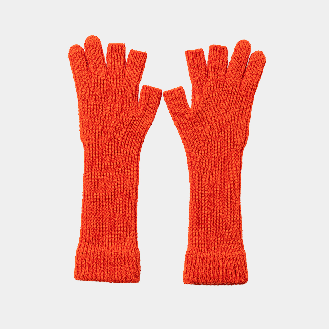 Cotton Cupra Knit Arm Warmer  /RED
