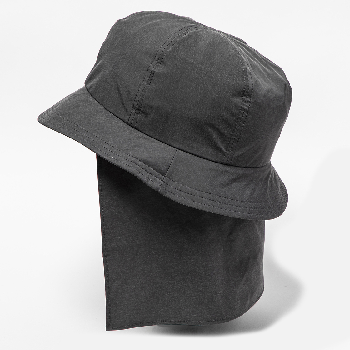 Nylon Shade Cover Hat Charcoal