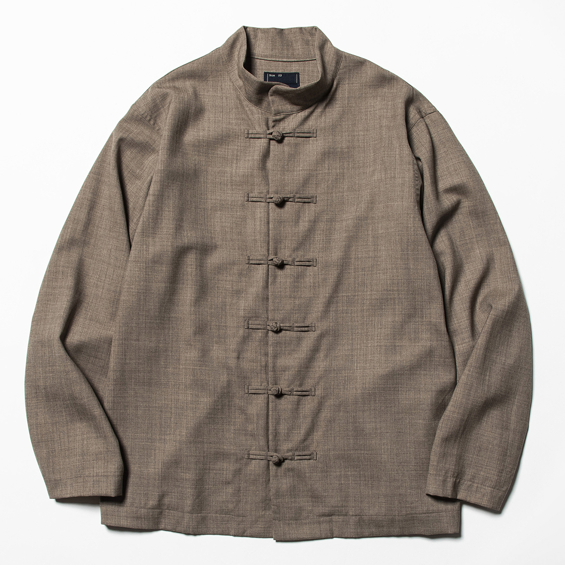 Wool Mao-Collar SH Brown