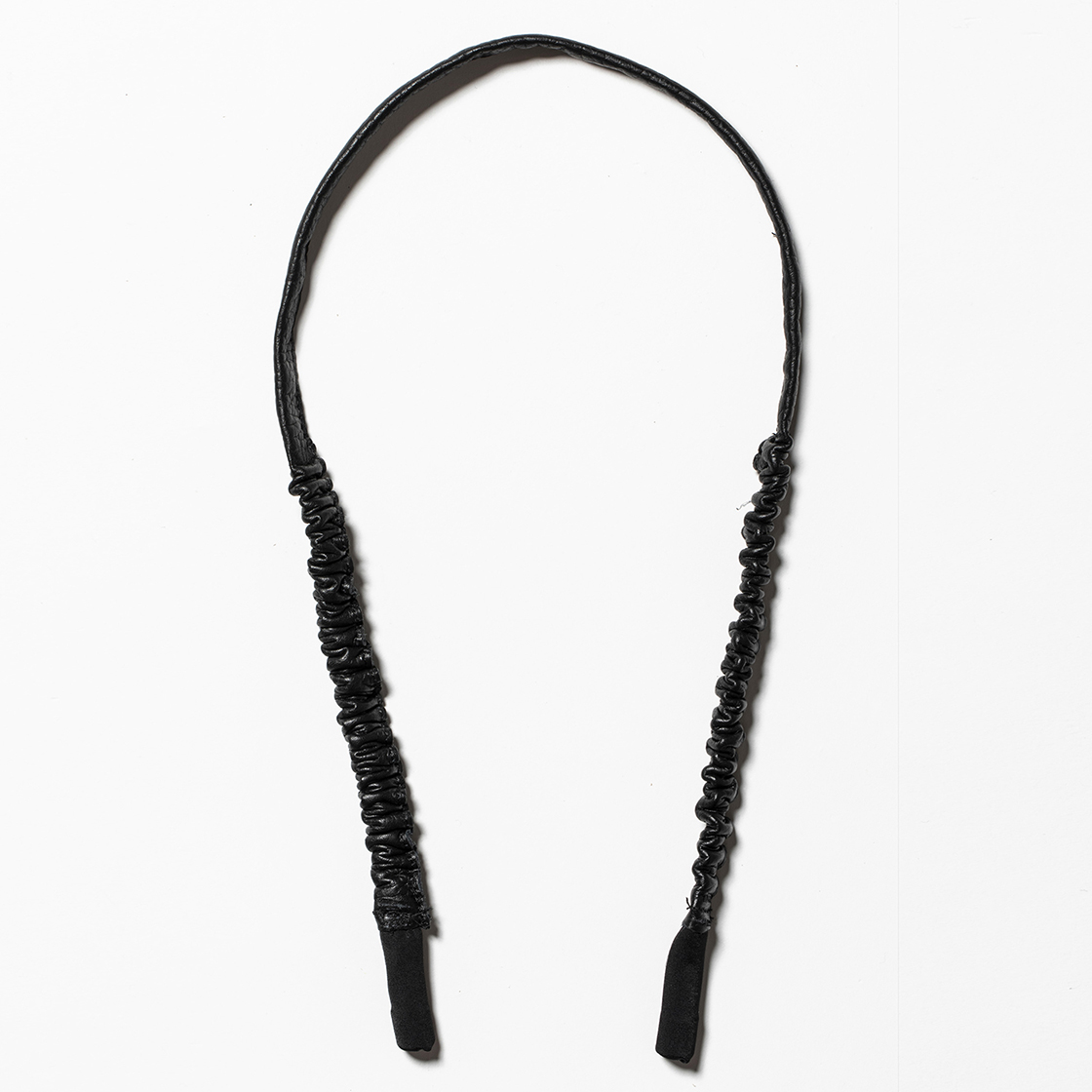 Bungee Leather Glass Cord Off Black