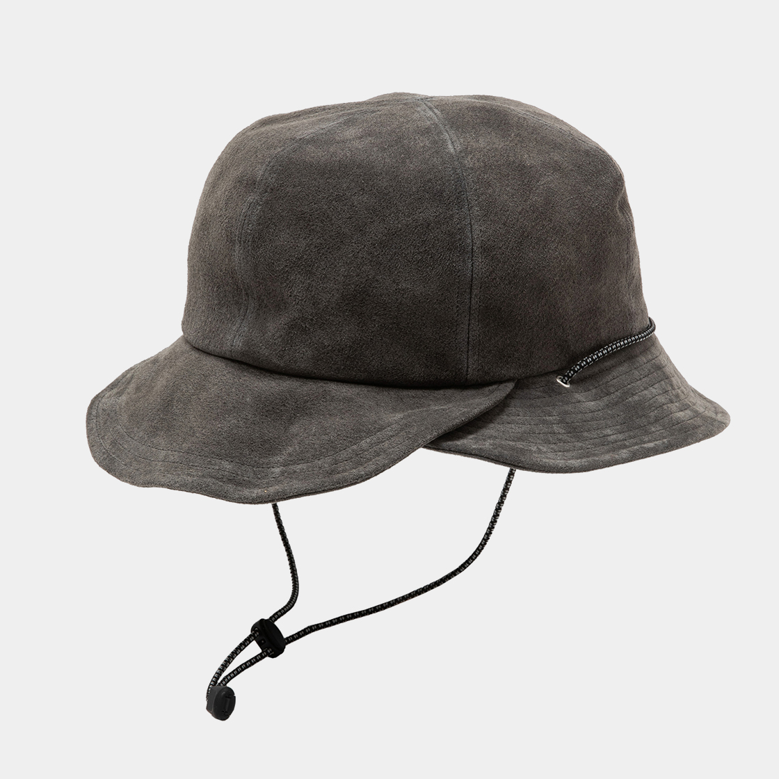 Suede Split Hat / Charcoal