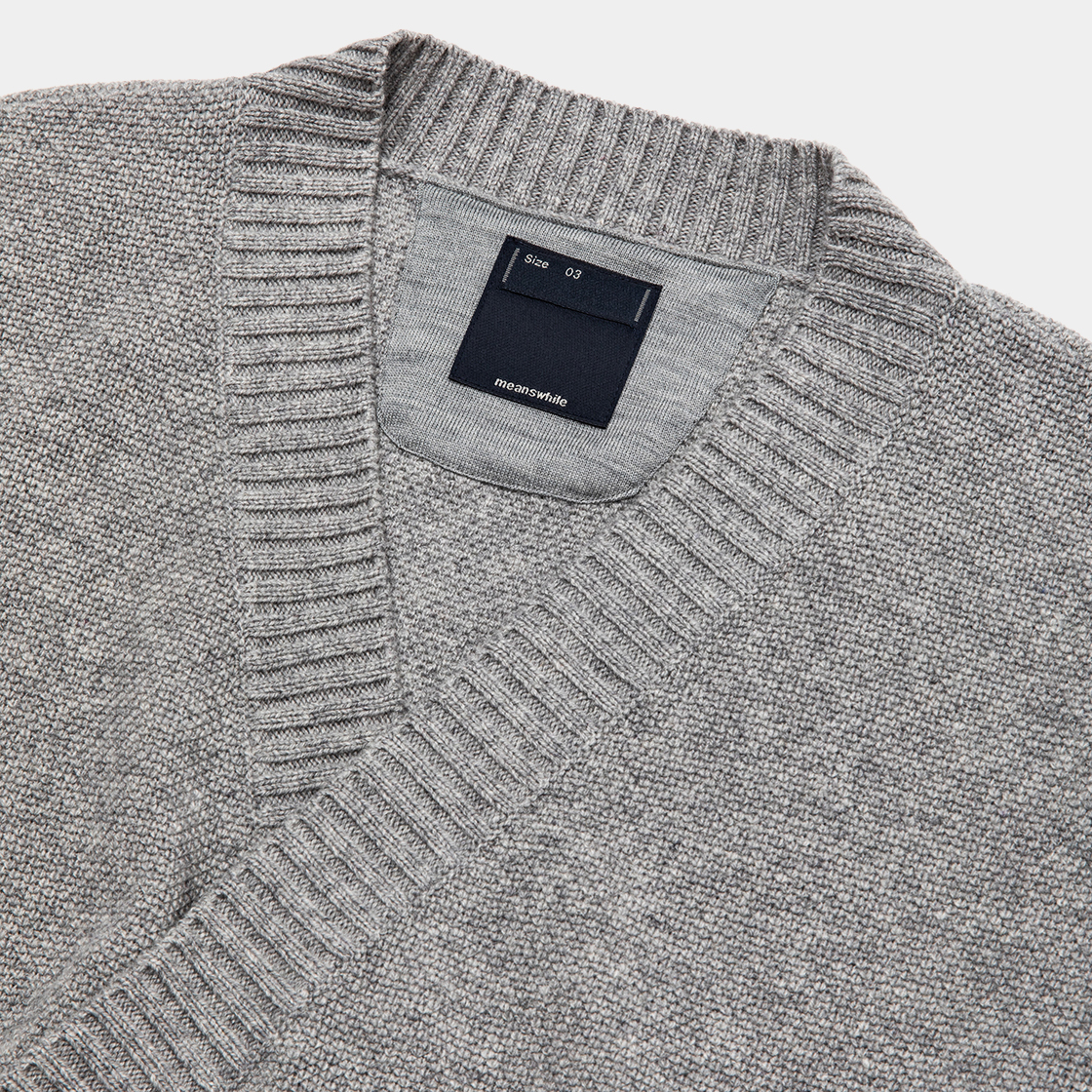 Double Knit Cardigan / Grey
