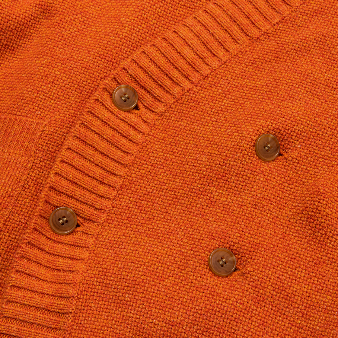 Double Knit Cardigan / Orange
