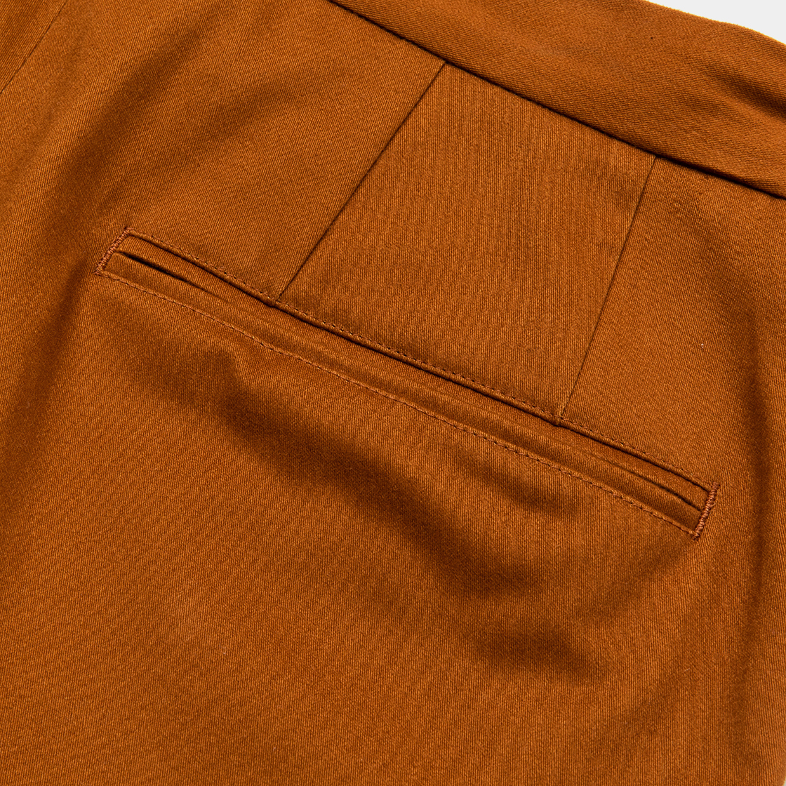 Satin Flannel Blur Trouser / Brown