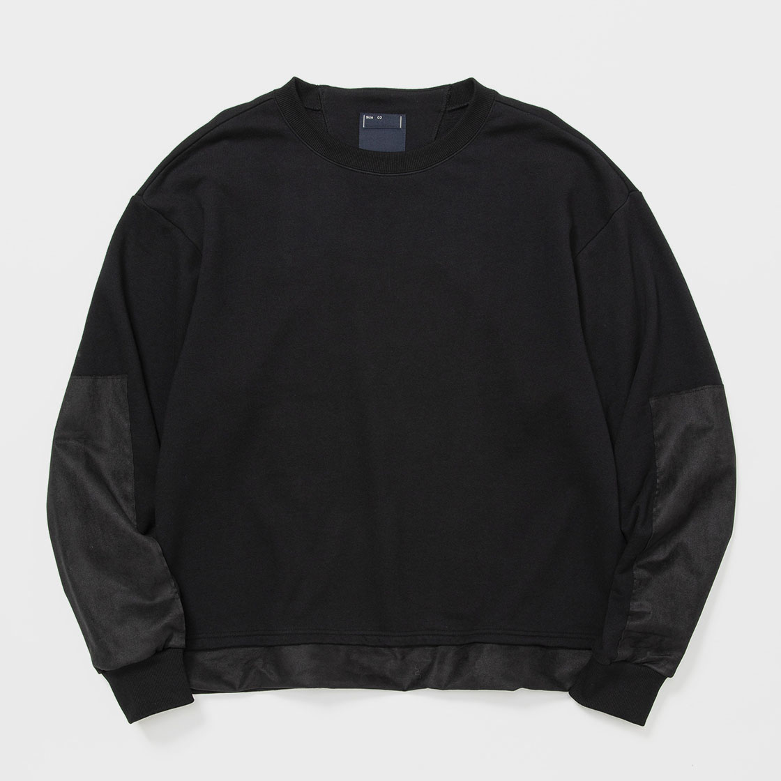 Imitation Suede Sweatshirt / Black